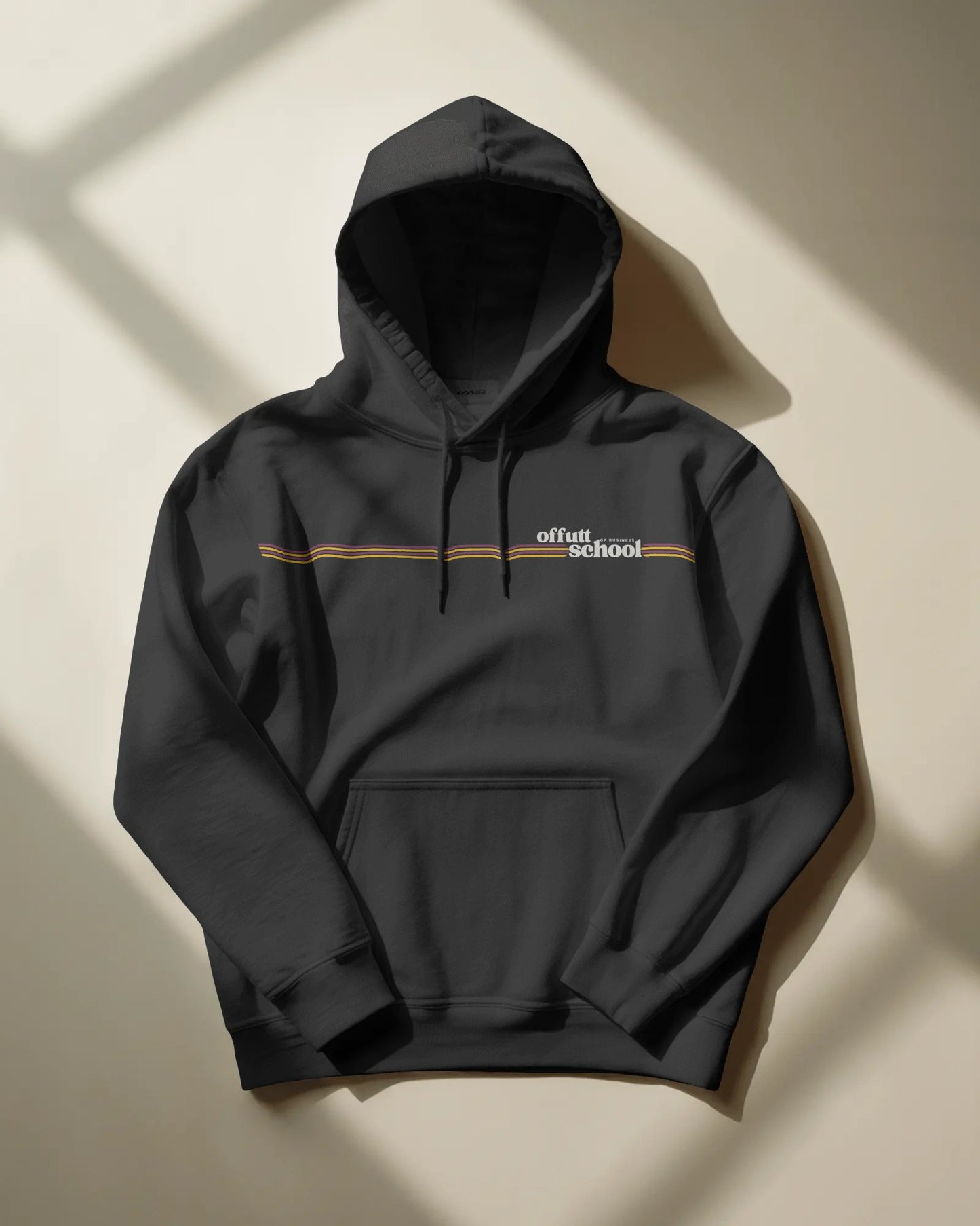 Offutt School of Business Retro Stripe Hoodie – Black