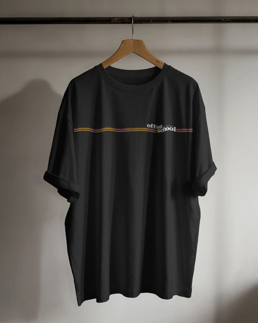 Offutt School of Business Retro Stripe Tee – Black