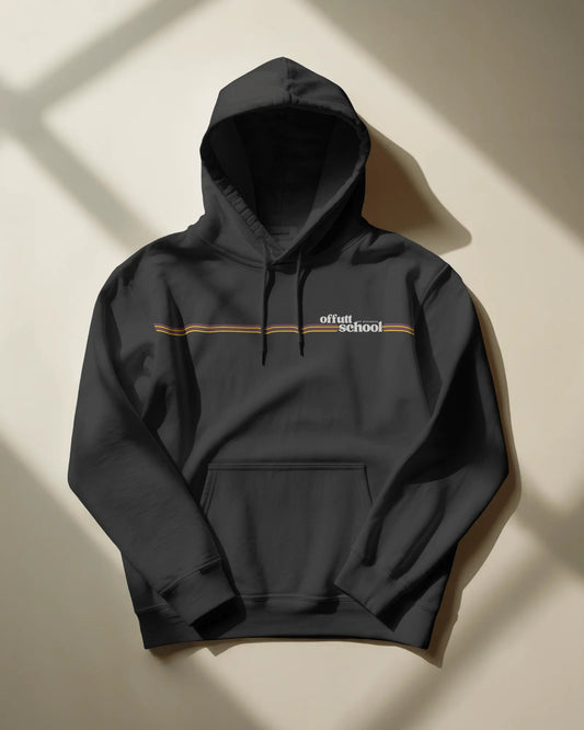 Offutt School of Business Retro Stripe Hoodie – Black
